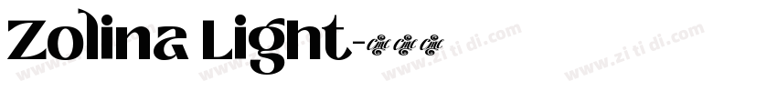 Zolina Light字体转换